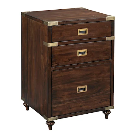 Traditional Leeward File Cabinet with Campaign Hardware